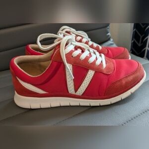 Vionic Red and White Women's Sneakers